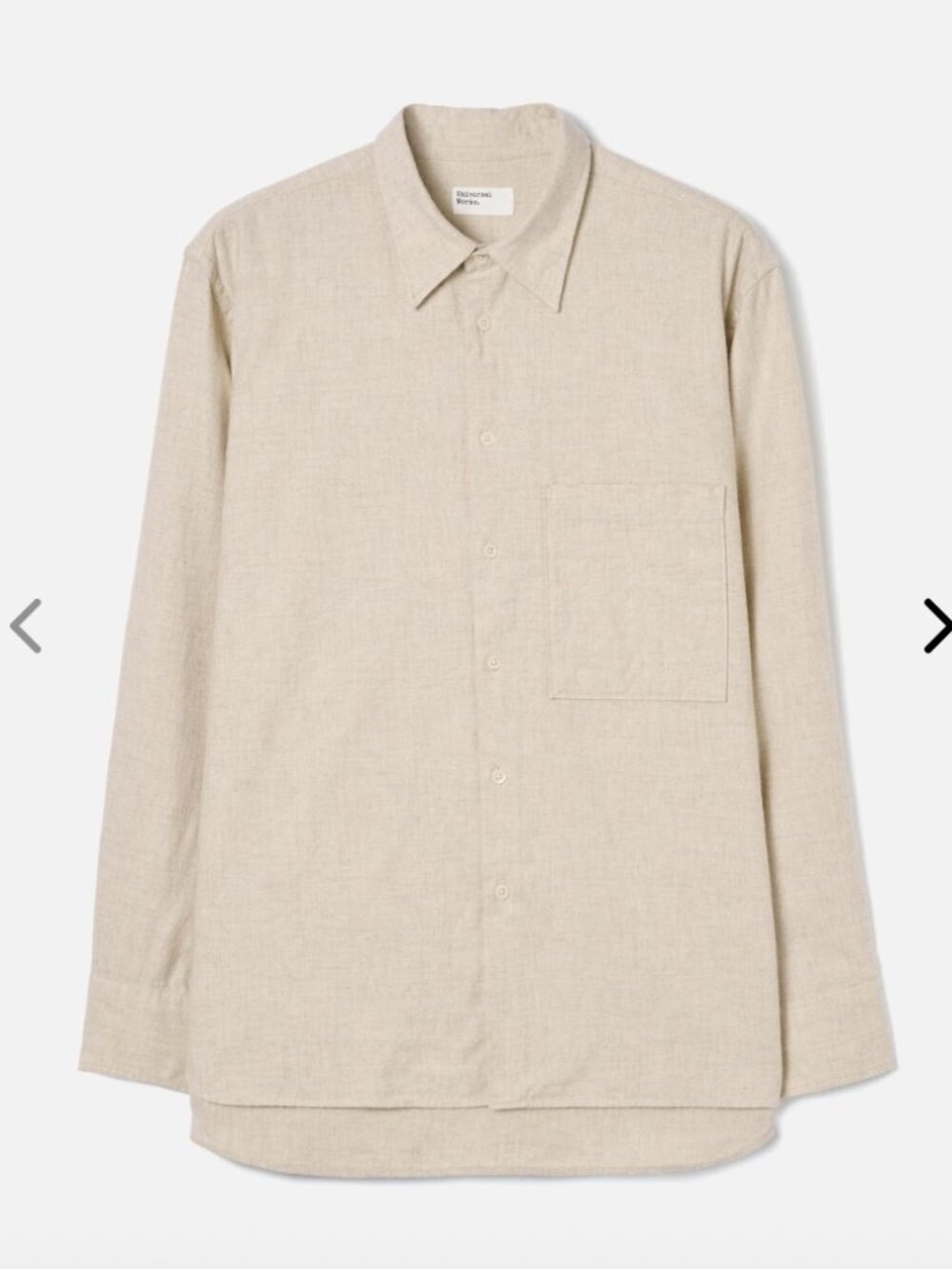 Universal Works Ecru Square Pocket Shirt